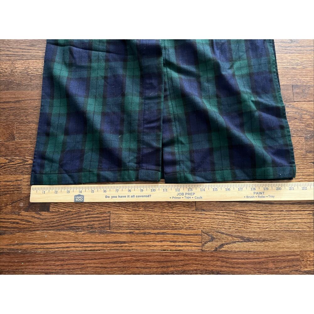 Pendleton Plaid Tartan Navy Green 100% Wool Button Down Skirt sz10 Vintage 29685 - Picture 3 of 8